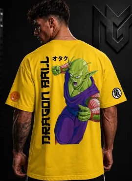 CAMISETA OVERSIZE PICCOLO DRAGON BALL AMARILLA-MR GYM