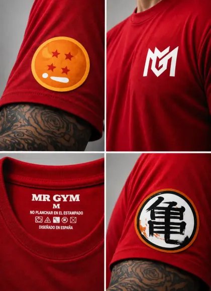 CAMISETA OVERSIZE BULMA DRAGON BALL ROJA-MR GYM