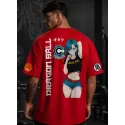 CAMISETA OVERSIZE BULMA DRAGON BALL ROJA-MR GYM