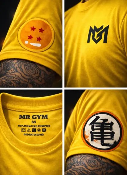 CAMISETA OVERSIZE BULMA DRAGON BALL AMARILLA-MR GYM