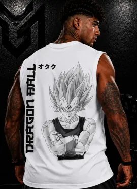 CAMISETA SIN MANGAS VEGETA GRAY – MR GYM