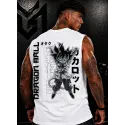 CAMISETA SIN MANGAS  GOKU GT GENKIDAMA GRAY – MR GYM