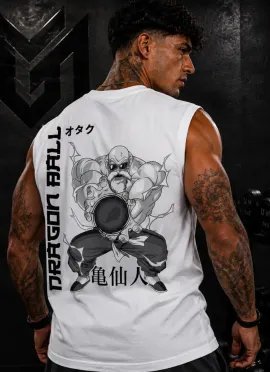 CAMISETA SIN MANGAS MAESTRO ROSHI GRAY – MR GYM