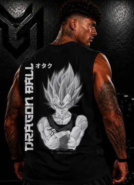 CAMISETA SIN MANGAS VEGETA GRAY – MR GYM