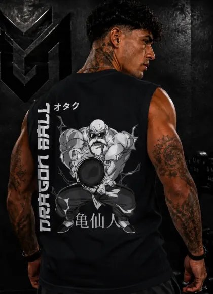 CAMISETA SIN MANGAS MAESTRO ROSHI GRAY – MR GYM