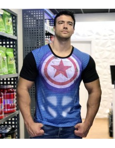 CAMISETA CAPITÁN AMÉRICA - FITNESSSTORE