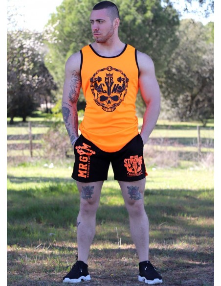 CAMISETA WAFER NARANJA NEON - FITNESSSTORE