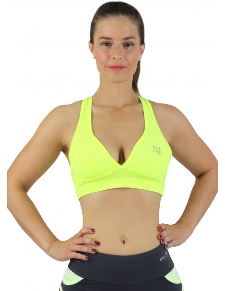 TOP PRINT ESCOTE YELLOW DE GYM LINE - Fitnessstore
