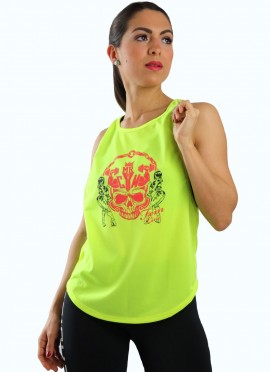 CAMISETA WAFER FEM AMARILLO NEON - Fitnessstore