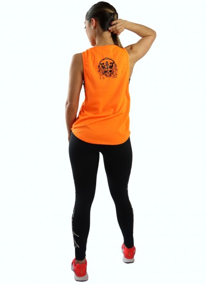 CAMISETA WAFER NARANJA NEON - Fitnessstore