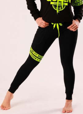 PANTALON LYCRADO NEGRO GYM LINE - Fitnessstore